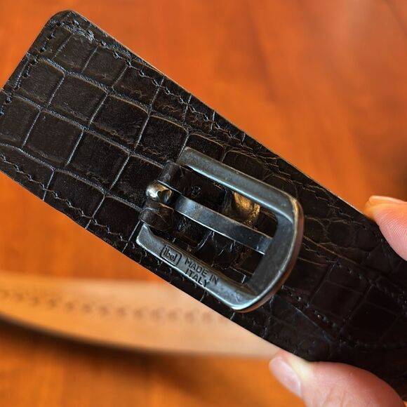 Beautiful Tanner Italian Embossed Leather and Suede Belt main image 5